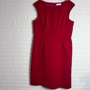 Calvin Klein Red Sheath Dress